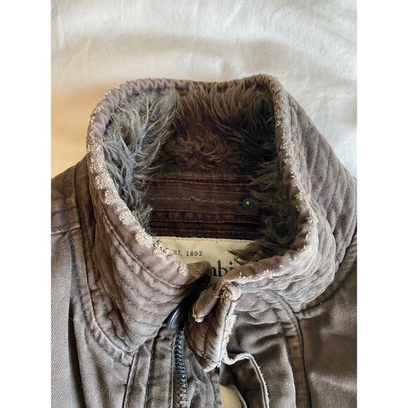 Abercrombie & fitch Adirondack jacket mens medium brown heavy faux fur lined y2k - Picture 5 of 11